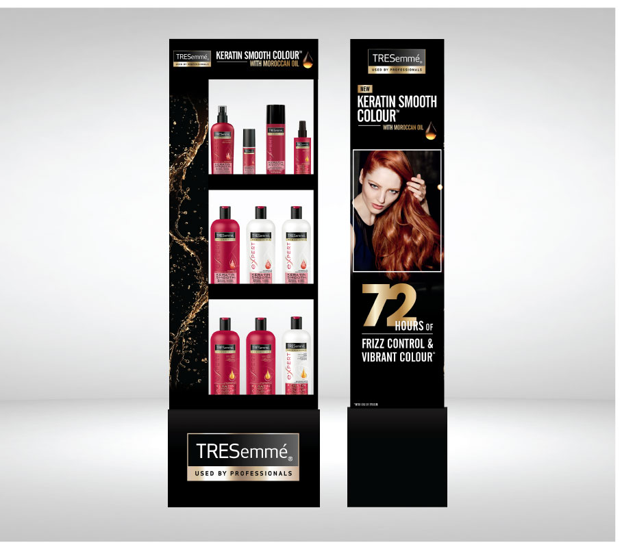 Keratin Smooth Product Relaunch Floorstand